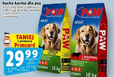 Sucha karma dla psa PAW promocja w Prim Market