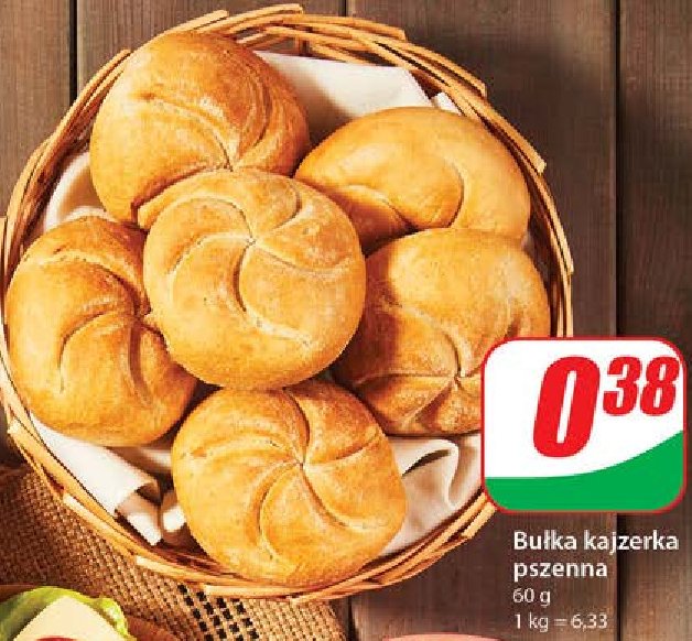 Bułka kajzerka promocja w Dino