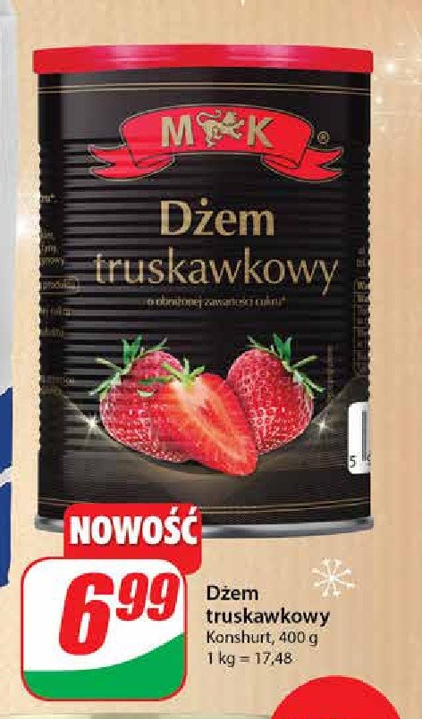 Dżem truskawkowy M&k promocja