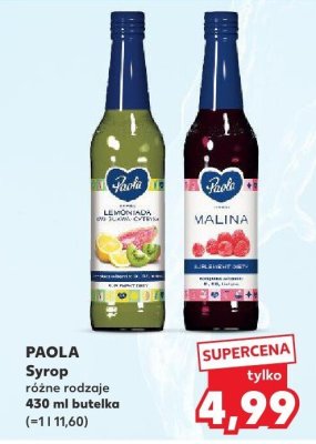Syrop Paola różne rodzaje 430 ml  promocja w Kaufland