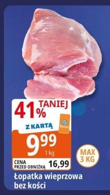 Łopatka wieprzowa bez kości promocja w Leclerc