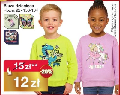 Bluza dziecięca rozmiary 92-158/164 promocja w Woolworth