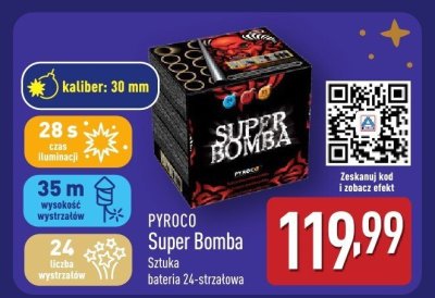 Fajerwerki PYROCO Super Bomba Sztuka bateria 24-strzałowa promocja w Aldi