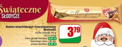 Baton arachidowo-marcepanowy różne rodzaje promocja w Dino
