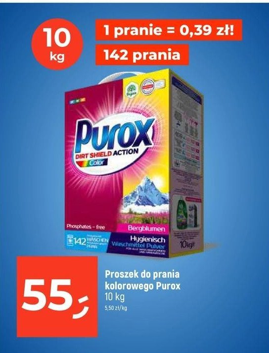 Proszek do prania color karton Purox promocja