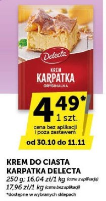 Krem do ciasta Karpatka Delecta promocja w ABC