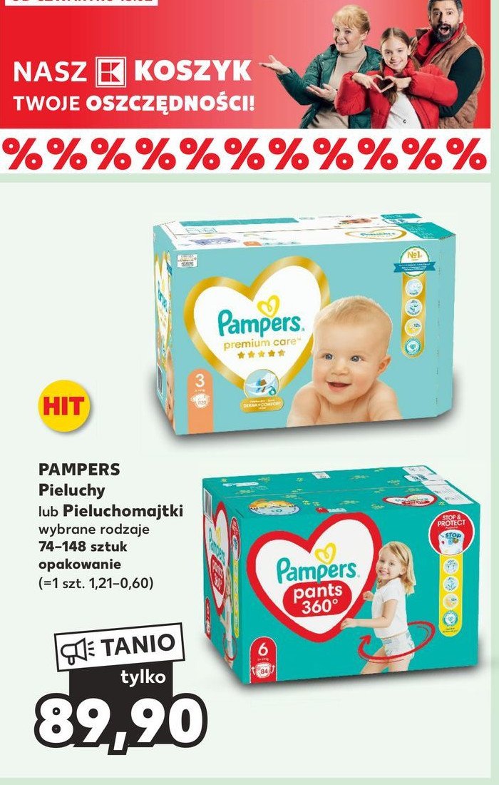 Pieluchy dla dzieci 3 Pampers premium care promocja