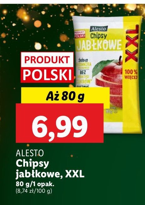 Chipsy jabłkowe Alesto promocja