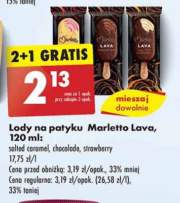 Lód salted carmel lava Marletto promocja