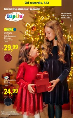 Sukienka welurowa dziecięca lupilu promocja w Lidl