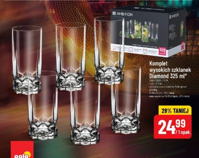 Komplet wysokich szklanek Diamond 325 ml Ambition promocja w POLOmarket