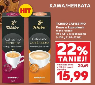 Kawa w kapsułkach Cafissimo Caffè Crema TCHIBO promocja w Kaufland