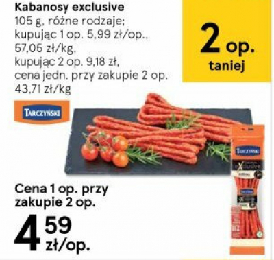 Kabanos exclusive drobiowy Tarczyński promocja