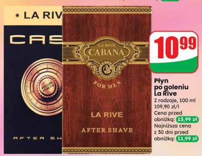 Płyn po goleniu La Rive 2 rodzaje promocja w Dino