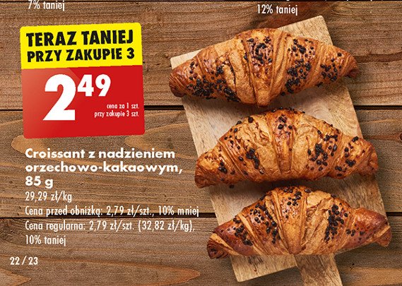 Croissant z nadzieniem orzechowo-kakaowym bridor promocja