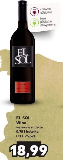 Wino El sol espana promocja