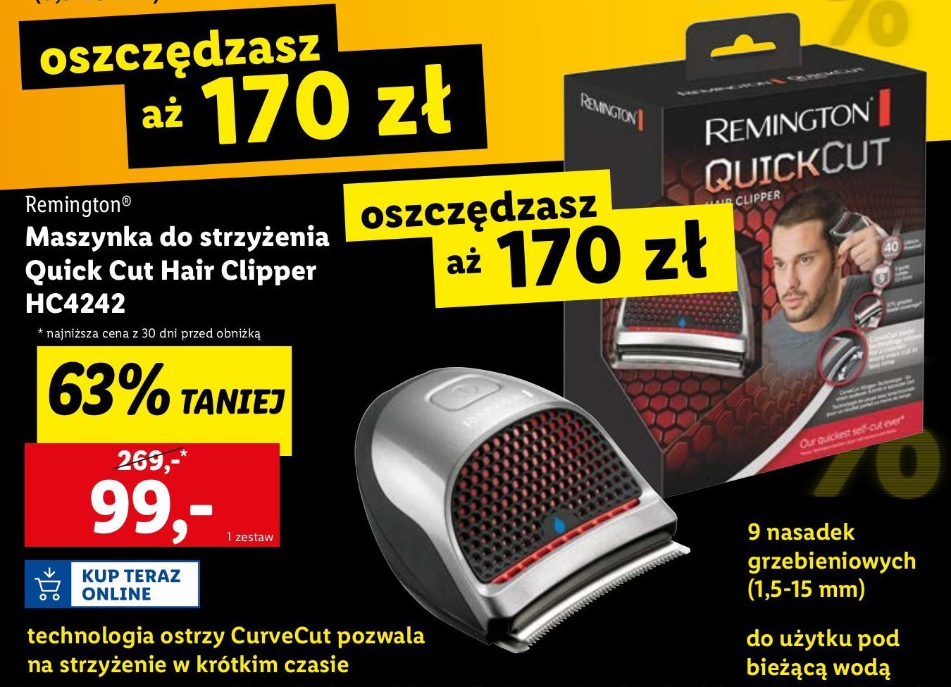 Maszynka do strzyżenia hc4242 Remington promocja w Lidl