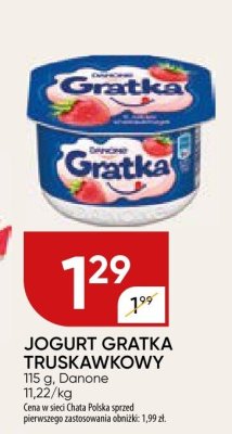 Jogurt Gratka truskawkowy Danone promocja w Chata Polska