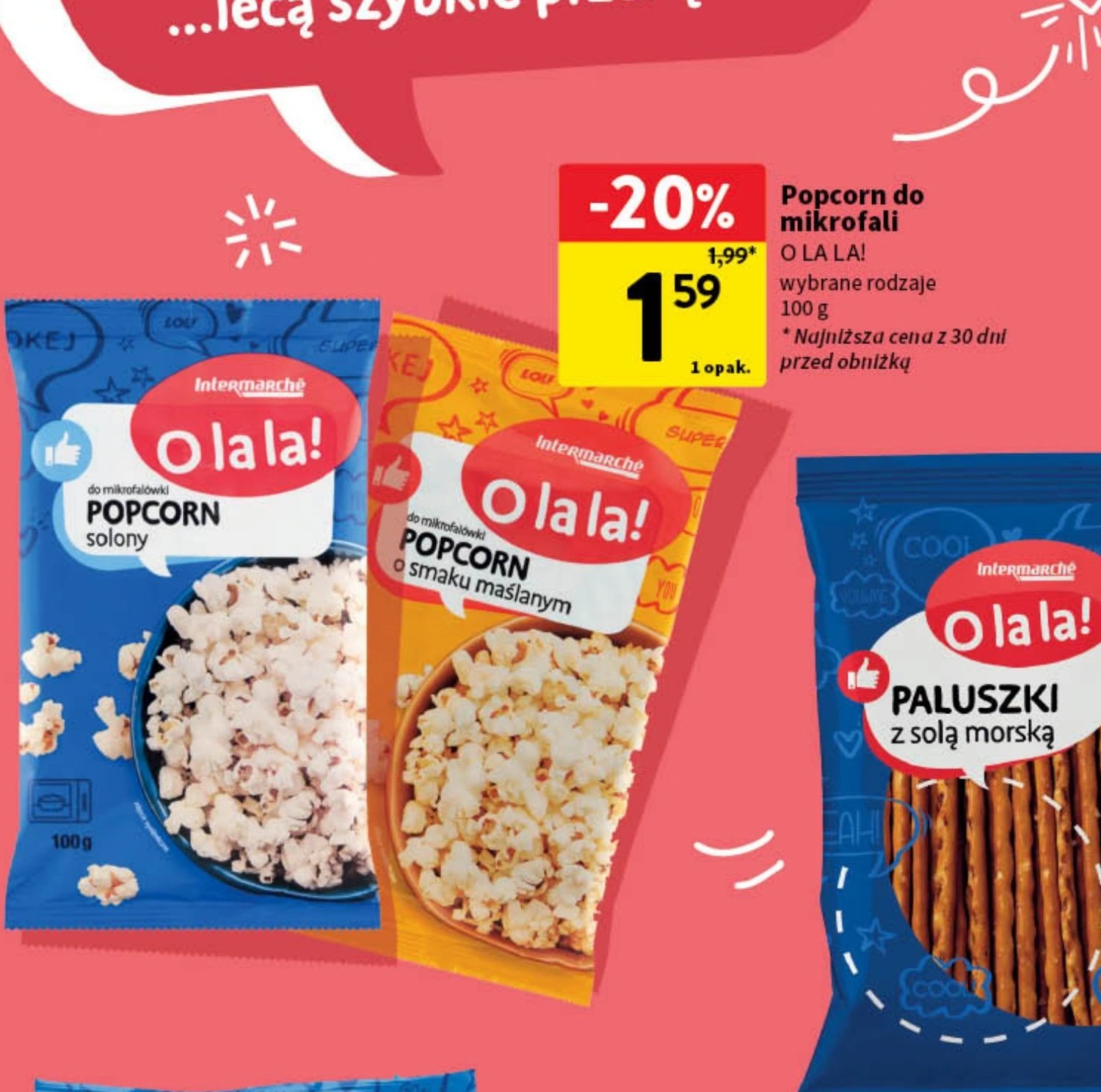 Popcorn solony Intermarche o la la! promocja w Intermarche