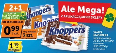 Wafel Knoppers różne rodzaje promocja w ABC