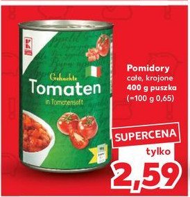 Pomidory krojone K-classic promocja w Kaufland