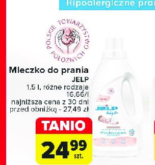 Hipoalergiczne mleczko do prania do bia艂ego Jelp 0+ (dawniej soft) promocja