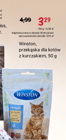 Przekąski dla kota ze świeżym kurczakiem Winston promocja