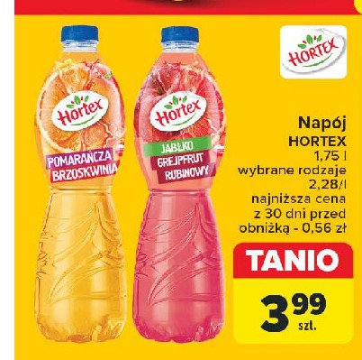 Napój pomarańcza-brzoskwinia Hortex promocja