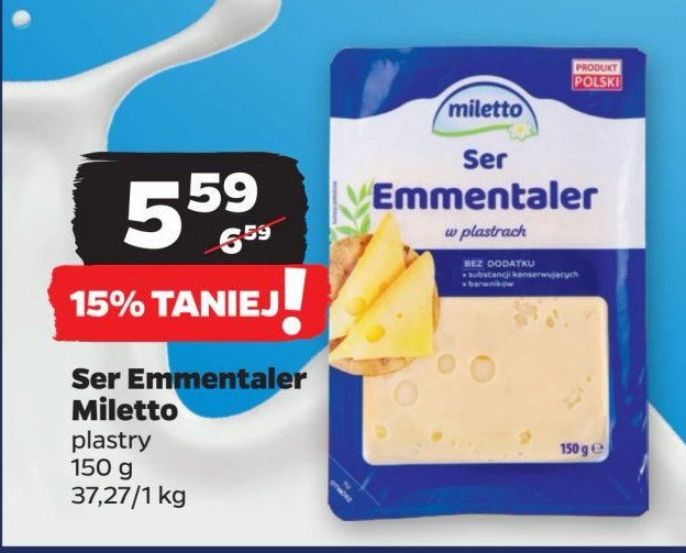 Ser emmentaler Miletto promocja