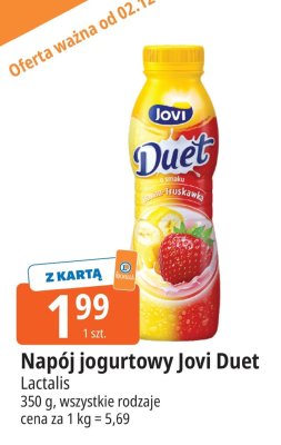 Napój jogurtowy Jovi Duet Lactalis promocja w Leclerc