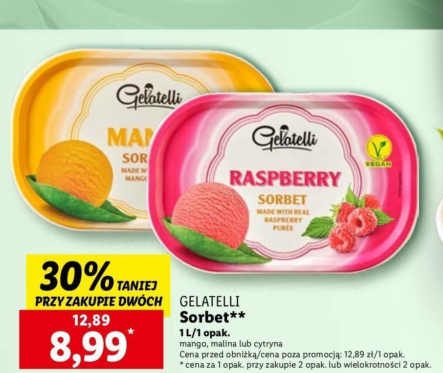 Sorbet mango Gelatelli promocja