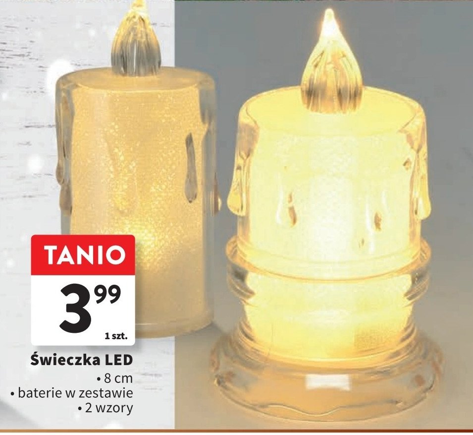 Świeczka led 8 cm promocja w Intermarche