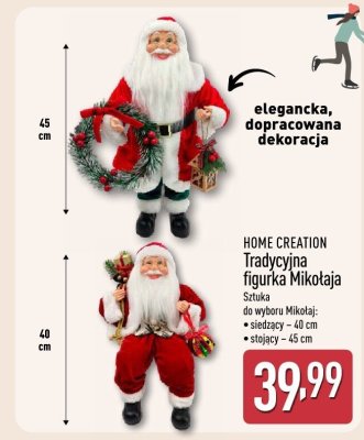 Tradycyjna figurka Mikołaja, różne rodzaje promocja w Aldi