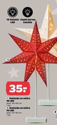 Gwiazda na nóżce 10 LED promocja w Netto