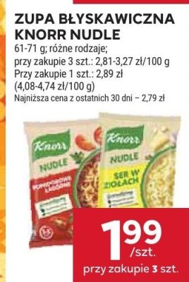 Zupa błyskawiczna Knorr Nudle promocja w Stokrotka