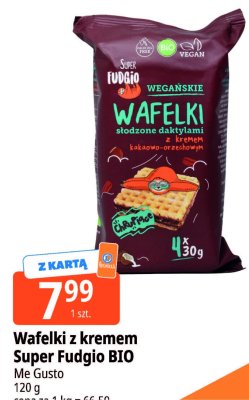 Wafelki z kremem Super Fudgio BIO promocja w Leclerc