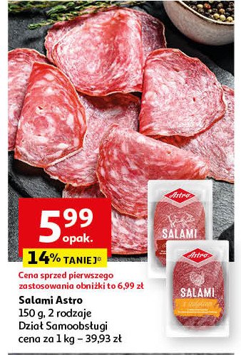 Salami z indykiem Astro promocja