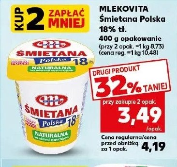 Śmietana 18 % Mlekovita promocja