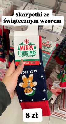 Skarpetki ze świątecznym wzorem promocja w Dealz