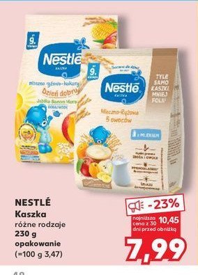 Kaszka mleczno-ryżowa 5 owoców Nestle kaszka promocja