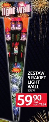Zestaw 5 Rakiet Light Wall promocja w Selgros
