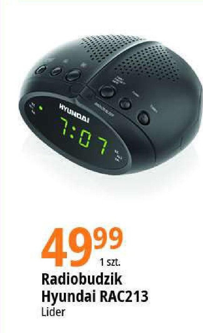 Radiobudzik rac 213 b czarny Hyundai promocja