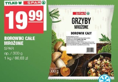 Borowiki całe mrożone SPAR promocja w SPAR