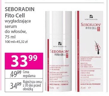 Serum wygładzające Seboradin fitocell promocja