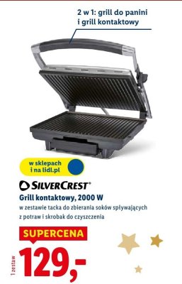 Grill kontaktowy SilverCrest, 2000 W promocja w Lidl