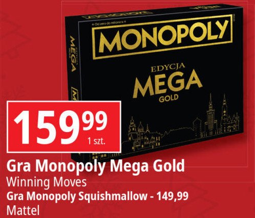 Gra monopoly edycja mega gold Hasbro promocja w Leclerc