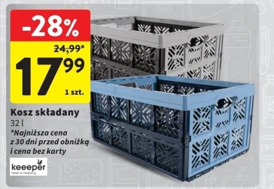 Kosz składany 32 l Keeeper promocja