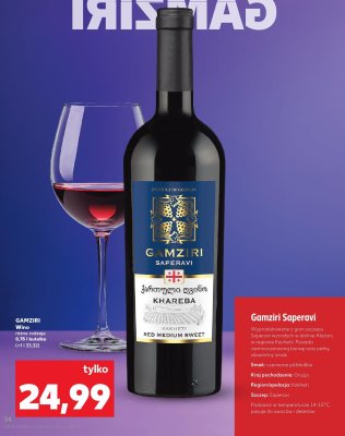 Wino Gamziri Saperavi różne rodzaje promocja w Kaufland
