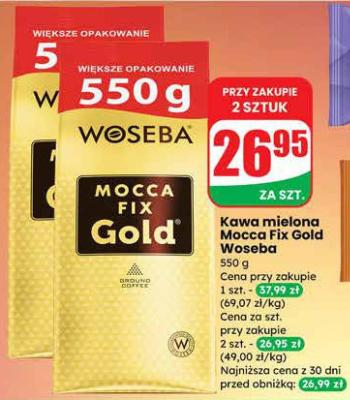 Kawa mielona Mocca Fix Gold 550 g promocja w Dino