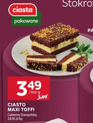 Ciasto Maxi Toffi Cukiernia Staropolska promocja w Stokrotka